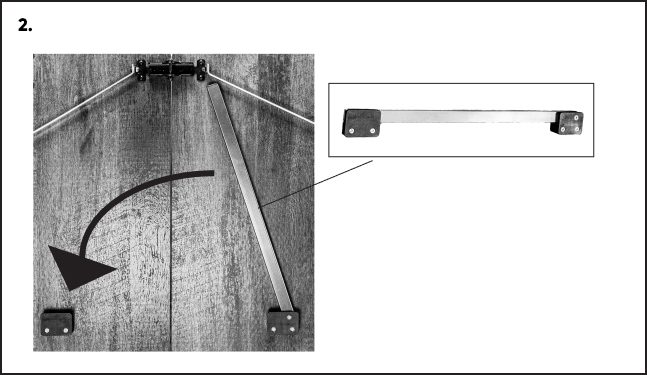 A picture of the back side of a wooden table.